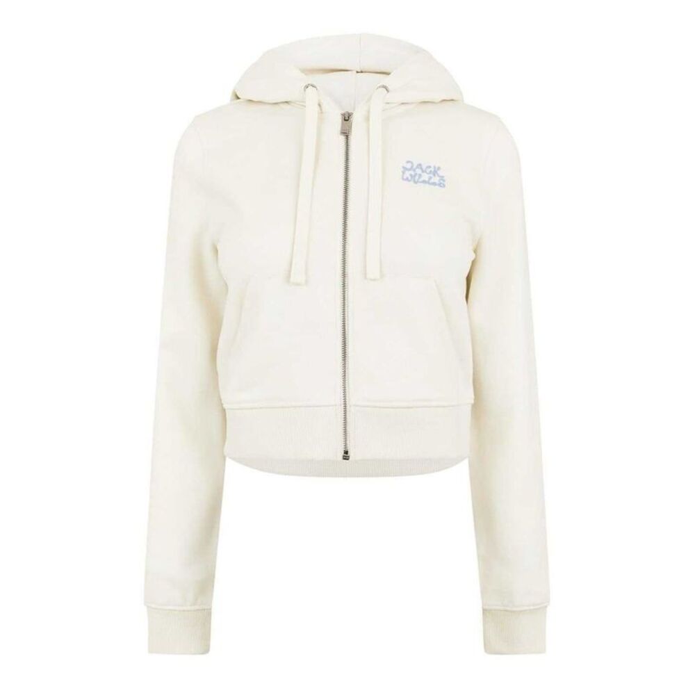 Jack Wills Womens/Ladies Full Zip Hoodie / Vintage White